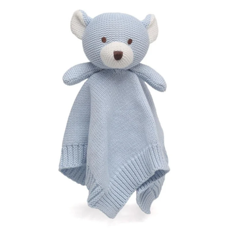 DOUDOU NEONATO IN COTONE ORSO CELESTE