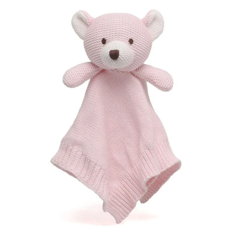 DOUDOU NEONATO IN COTONE ORSO ROSA