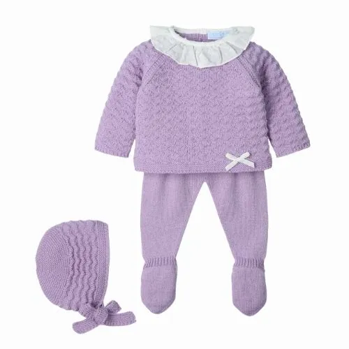Completo nascita neonato misto lana Liberty pastel