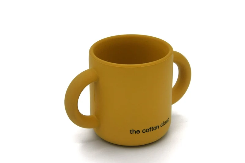 Trinklernbecher aus Silikon Mustard