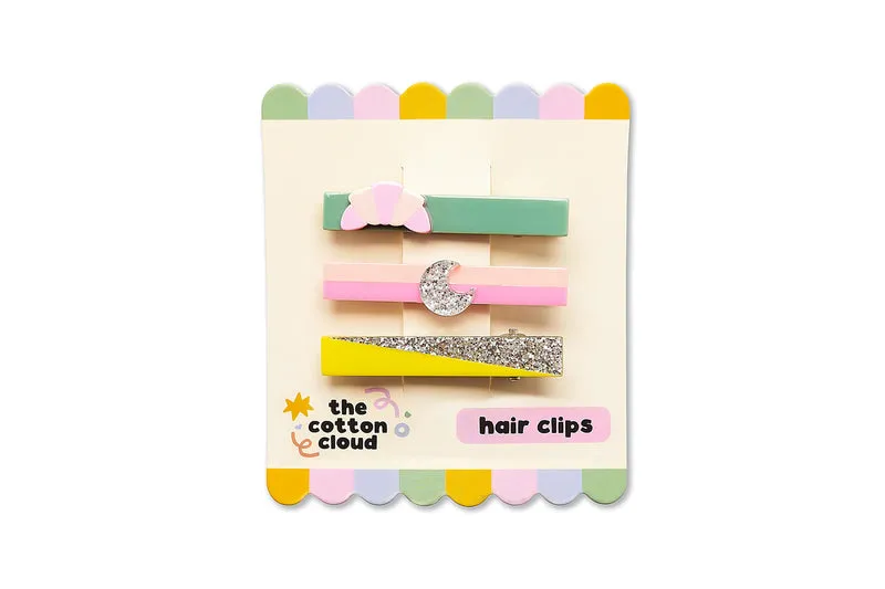 Haarspangen 3-Set Glitter