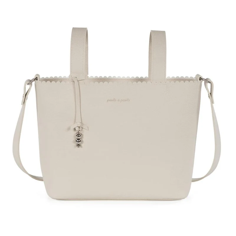 BORSA FASCIATOIO ICON IN ECOPELLE - CREAM - PASITO A PASITO