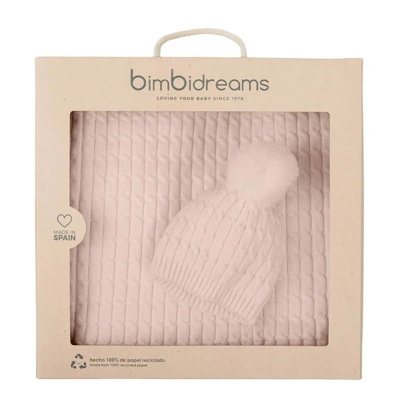 SET COPERTINA + CAPPELLINO IN BAMBOO - ROSA
