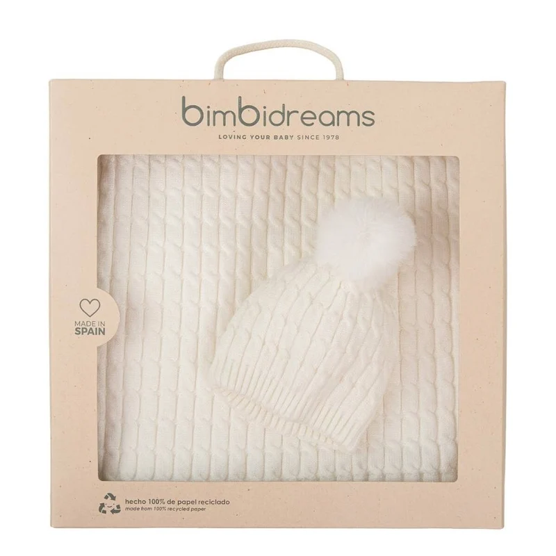 SET COPERTINA + CAPPELLINO IN BAMBOO - BIANCO