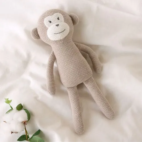 PUPAZZO SCIMMIA GRIGIO IN COTONE 30 CM - KIOKIDS