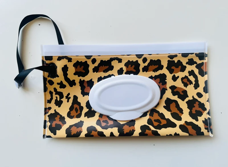 Porta salviette lavabili umidificate in plastica ghepardo