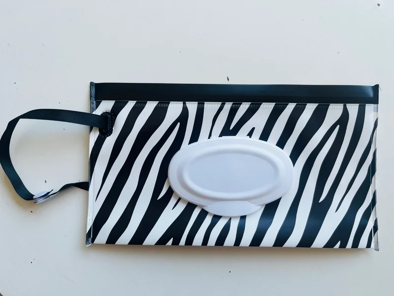 Porta salviette lavabili umidificate in plastica zebra