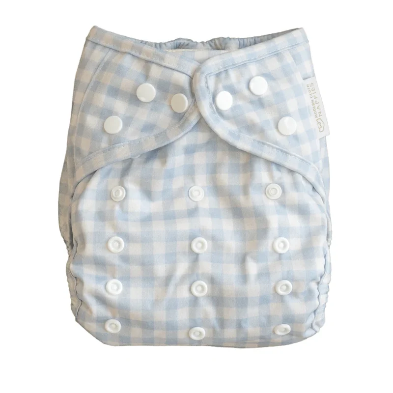 Modern cloth nappies - cover righe blu