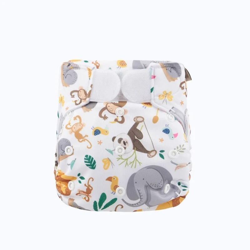 COSTUMINO CONTENITIVO NEONATO REGOLABILE CON VELCRO - WILD ANIMALS