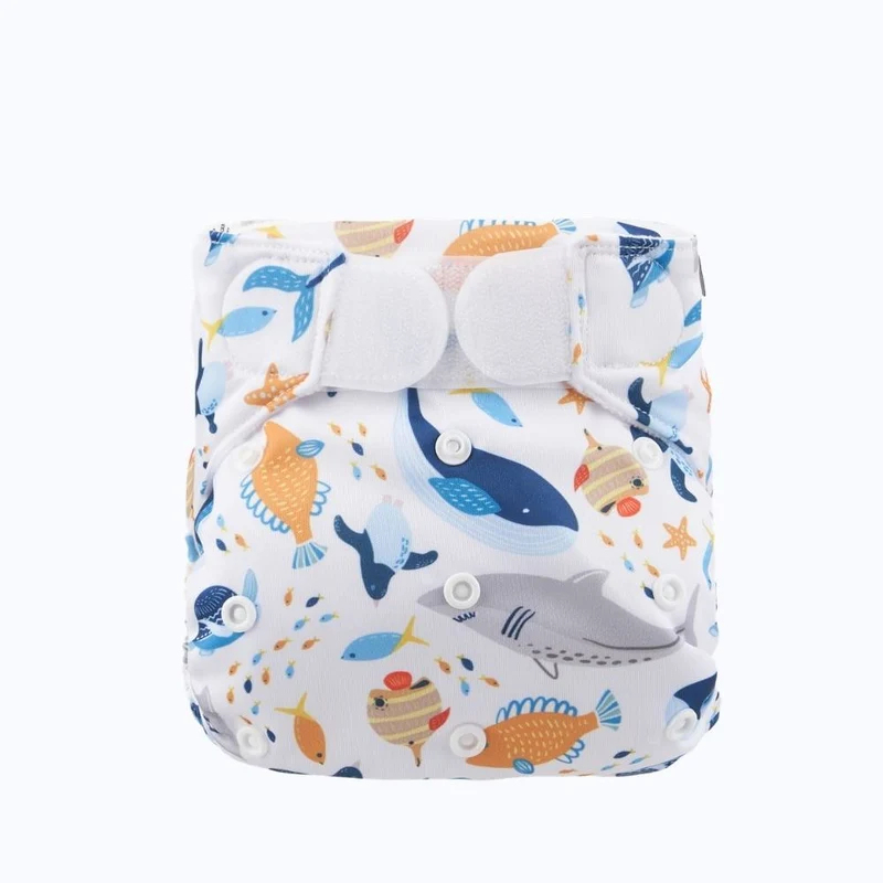 COSTUMINO CONTENITIVO NEONATO REGOLABILE CON VELCRO - SEA ANIMALS