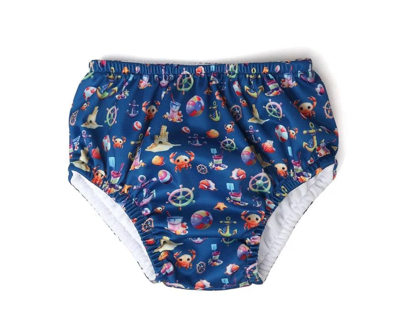 COSTUMINO CONTENITIVO NEONATO KIOKIDS - BLU MARINA 12 M