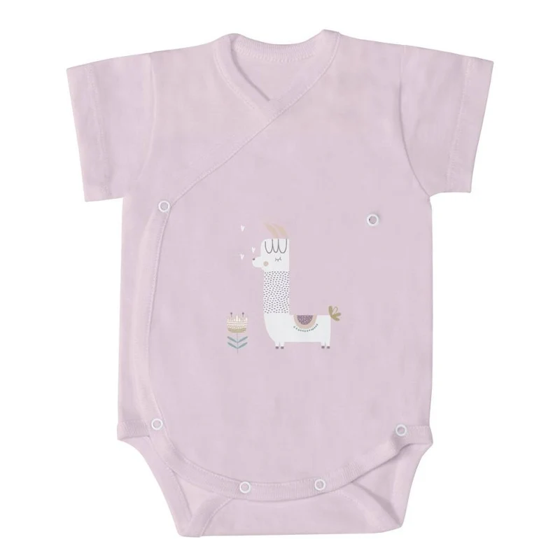 BODY NEONATO INCROCIO FRONTALE IN COTONE MANICA CORTA LAMA 0/1 MESE