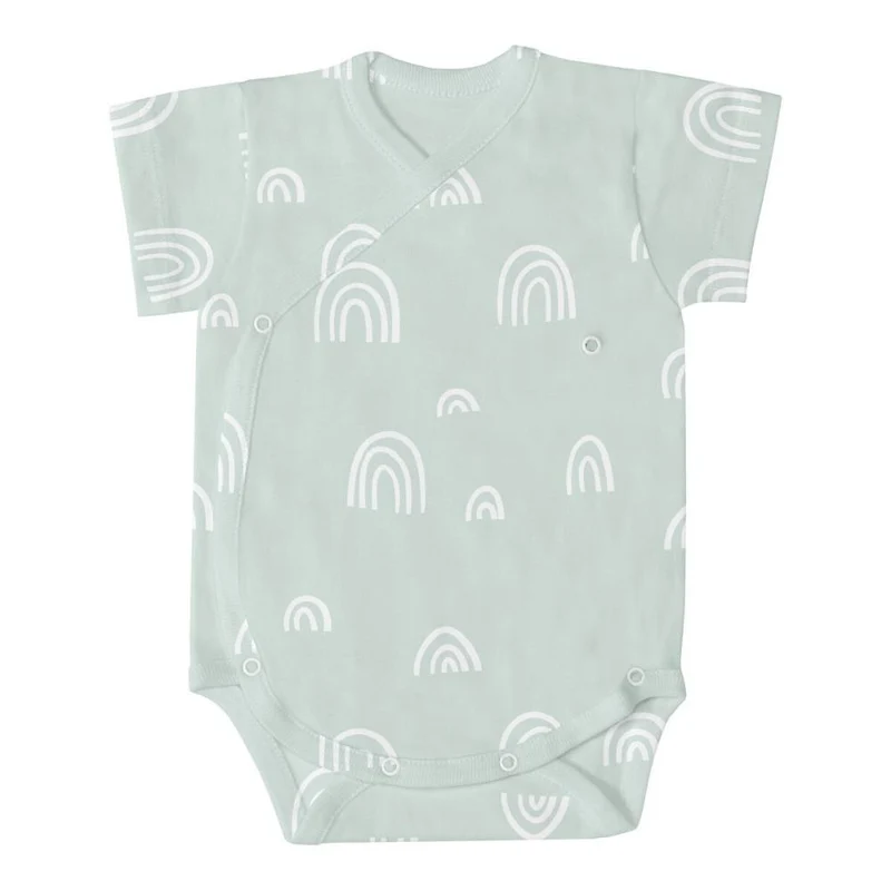 BODY NEONATO INCROCIO FRONTALE IN COTONE MANICA CORTA HAPPY 0/1 MESE