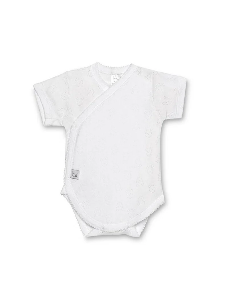 BODY NEONATO INCROCIATO MEZZA MANICA BIANCO MOD. CALADO OSO