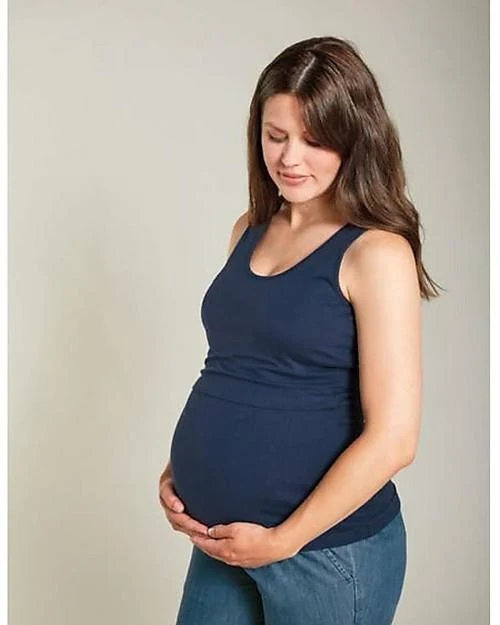 CANOTTA PREMAMAN E ALLATTAMENTO - BLU - FRUGI