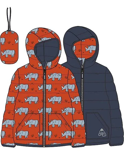 PIUMINO GIACCA A VENTO REVERSIBILE - RINOCERONTI - FRUGI