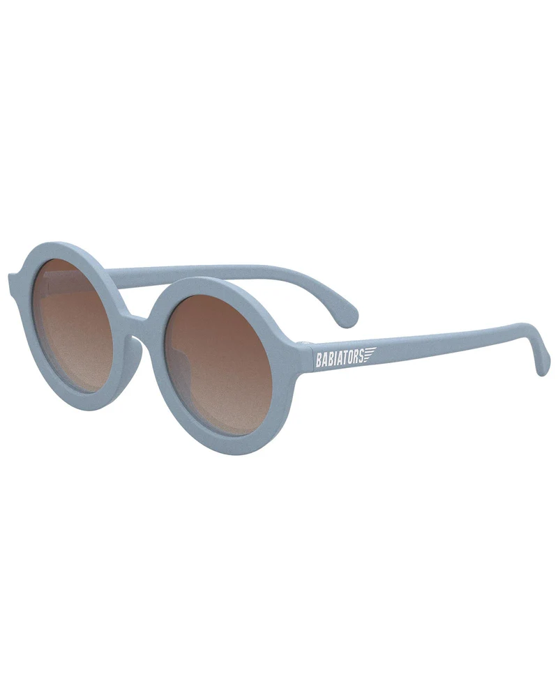 OCCHIALI DA SOLE BAMBINI Euro Round - Blue Mist - Lenti Ambra - 100% Protezione UVA e UVB 0-2 ANNI