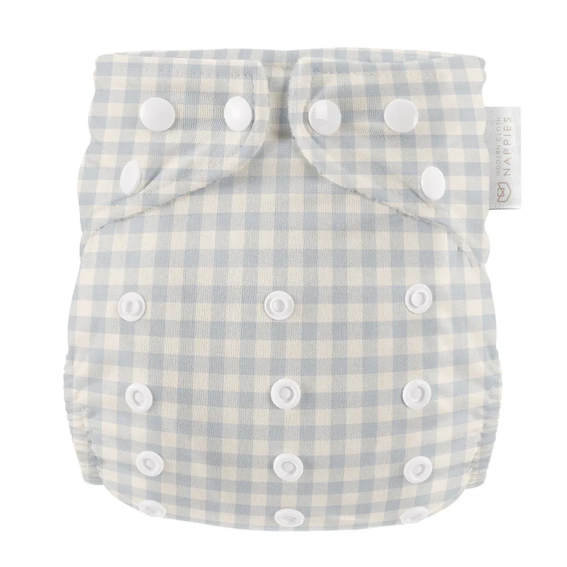 Modern cloth nappies - aio organico Blue Gingham