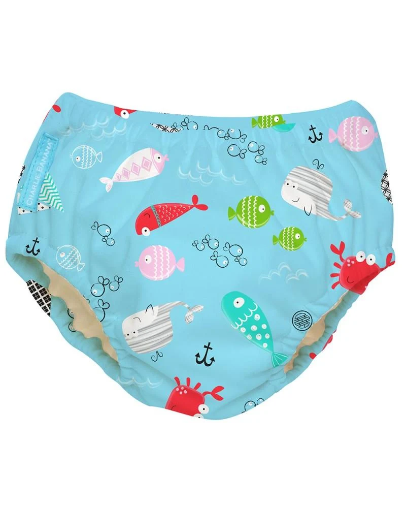 COSTUME CONTENITIVO E MUTANDINA TRAINING 2 IN 1 - Florida Celeste TG. M - CHARLIE BANANA