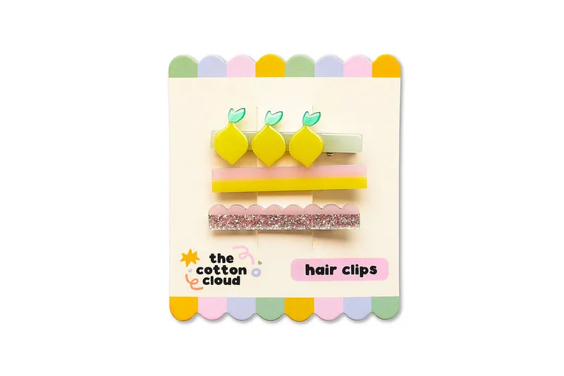 Haarspangen 3-Set Lemon