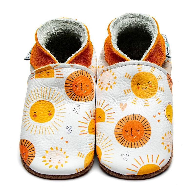 BABBUCE IN PELLE NATURALE - SUNSHINE INCH BLUE