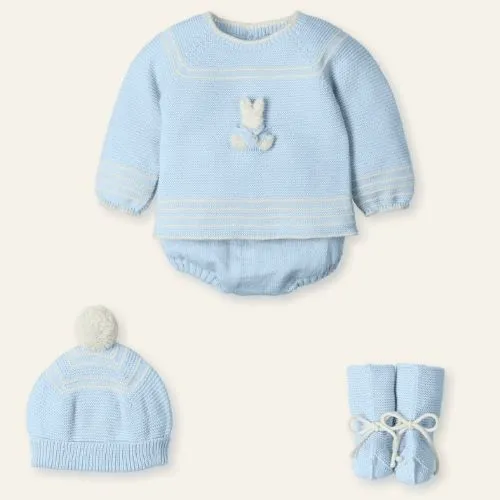 COMPLETO PAGLIACCETTO NEONATO MISTO LANA - SIMPATIA
