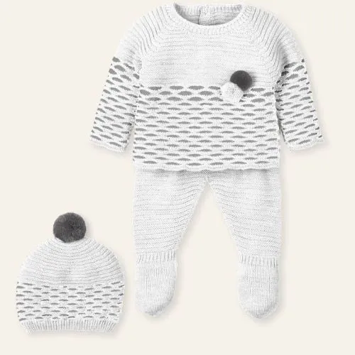 COMPLETO NASCITA NEONATO IN MISTO LANA - MOON