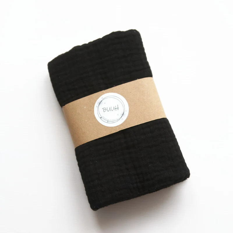 Buuh - mussola flat cotone 70x70 cm nero