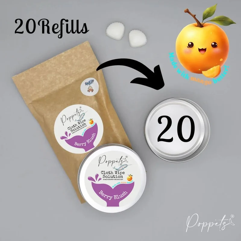 Poppets -Refills 20 saponi poppets berry blush