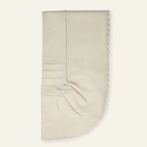 COPERTINA NEONATO IN MISTO LANA - RIBBON