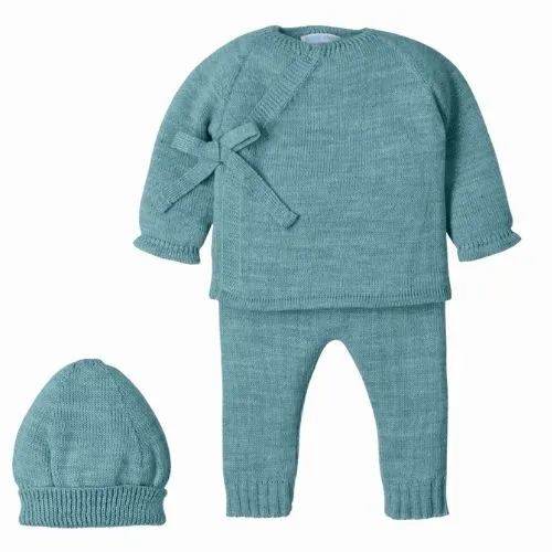 COMPLETO NASCITA NEONATO IN MISTO LANA - BASIC