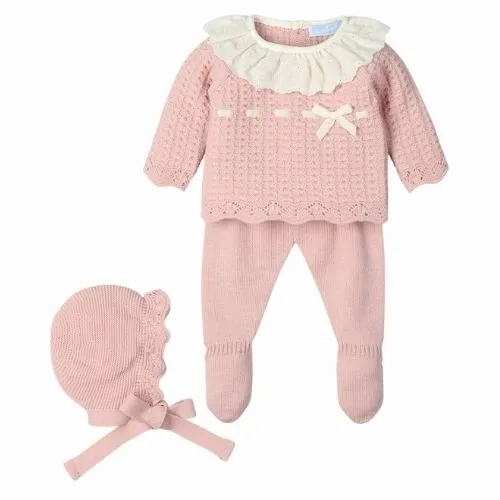 COMPLETO NASCITA NEONATO IN MISTO LANA - VINTAGE