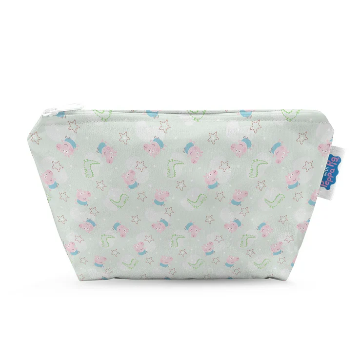 Modern cloth nappies - piccola wet bag Peppa Pig per salviette o assorbenti lavabili George Pig | Sage