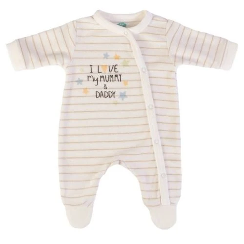 TUTINA NEONATO IN CINIGLIA - PANNA - I LOVE MY MUMMY AND DADDY