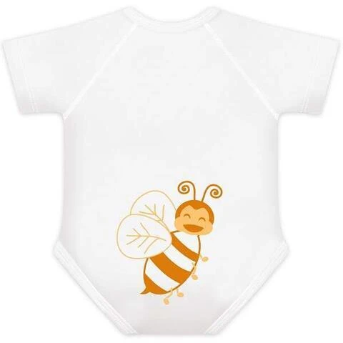 BODY TAGLIA UNICA 0-36 MESI PER NEONATO E BIMBO IN COTONE BIO 4SEASON APE