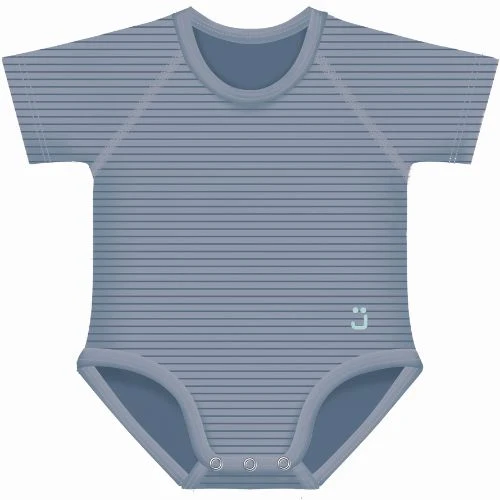 BODY TAGLIA UNICA 0-36 MESI PER NEONATO E BIMBO IN COTONE BIO 4SEASON BLU