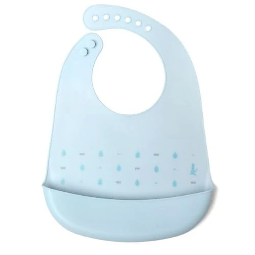 BAVAGLINO IN SILICONE CON TASCA - CELESTE