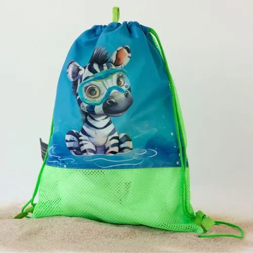 BORSA DA SPIAGGIA A RETE PER BAMBINI - VERDE