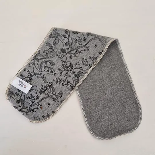 Baby pyla - inserto lungo in cotone e bamboo scoiattolo