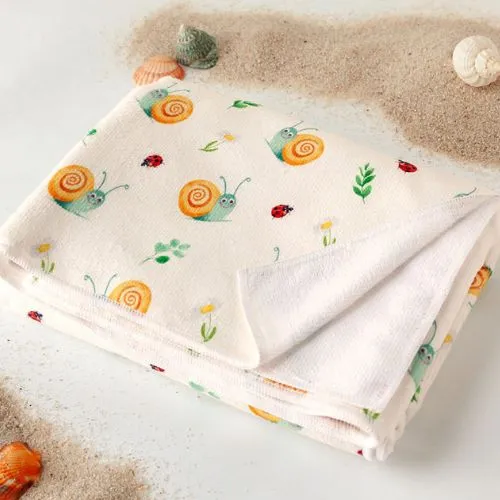 TELO MARE BAMBINI IN MICROFIBRA - BEIGE