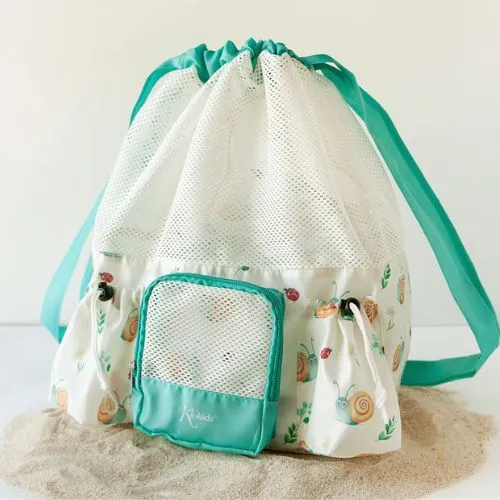 BORSA DA SPIAGGIA A RETE PER BAMBINI - BEIGE