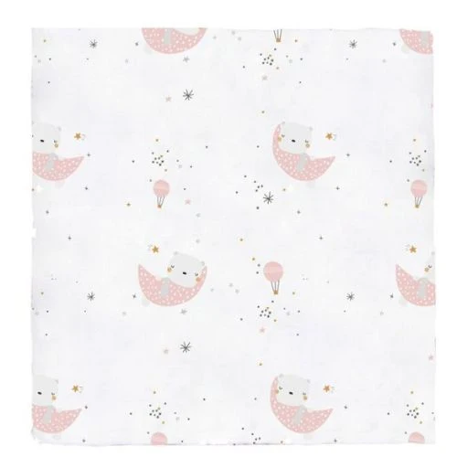 COPERTINA NEONATO IN MUSSOLA DI BAMBOO 120X120 CM - VOLARE