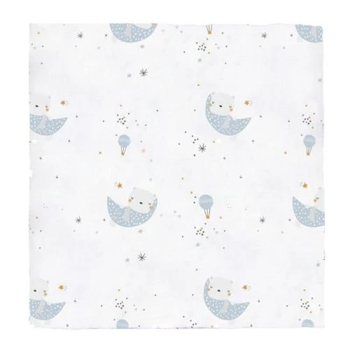 COPERTINA NEONATO IN MUSSOLA DI BAMBOO 120X120 CM - VOLARE