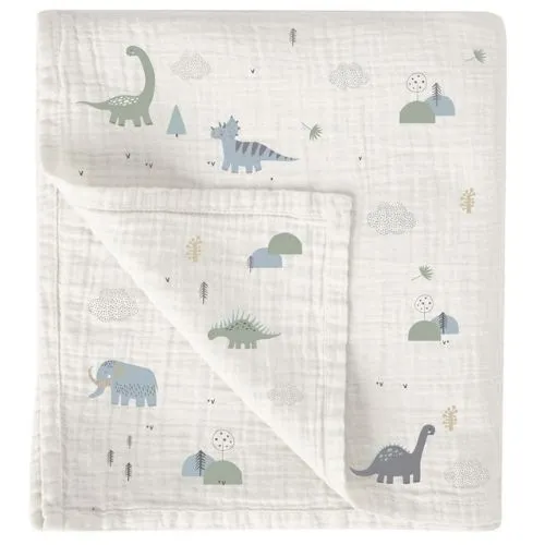 COPERTINA NEONATO IN MUSSOLA DI BAMBOO 120X120 CM - TREX