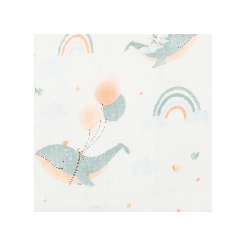 COPERTINA NEONATO IN MUSSOLA DI BAMBOO 120X120 CM - MOBY