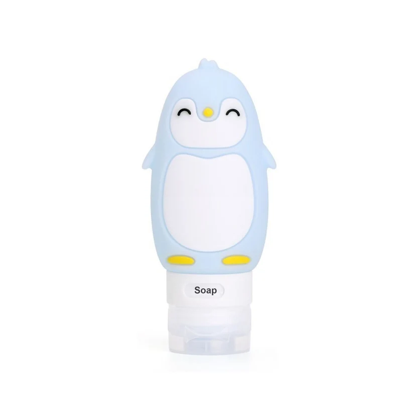 kangacare - contenitore per i viaggi per detersivo Buddiez - pinguino blu