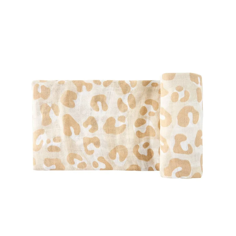 COPERTINA NEONATO IN MUSSOLA DI BAMBOO 120X120 CM - ROAR