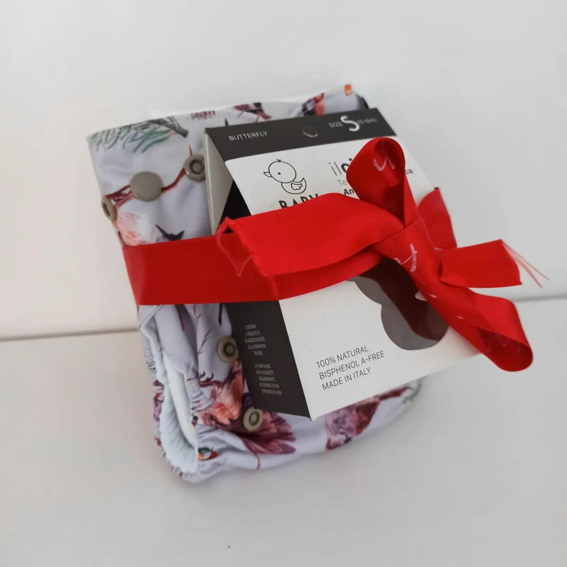 Regalo - pannolino ecomini e ciuccio bimbo 0-6 mesi