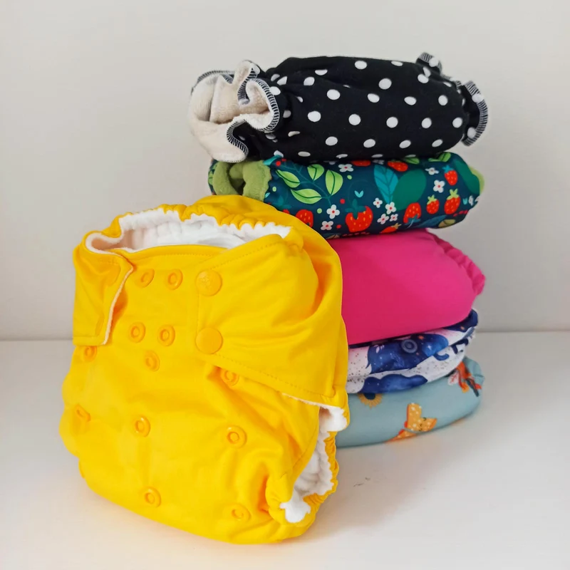 Kit prova misto 5 marche con 6 pannolini lavabili (AIO, AI2, POCKET E FITTED)