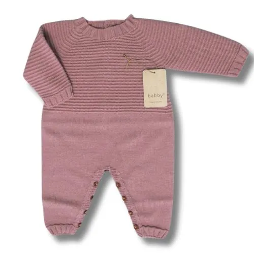 TUTINA NEONATO IN MISTO LANA - RIGHE